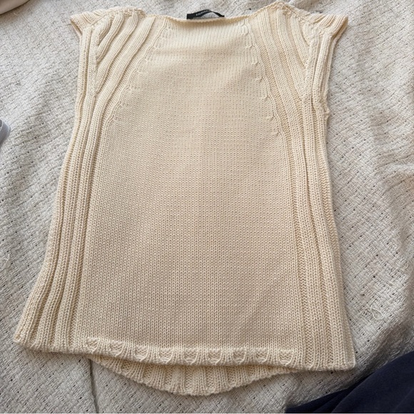 Chic Cream Knit Tank Top - Picture 6 of 6